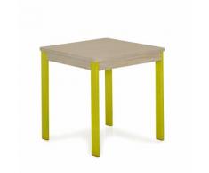 Petit bureau / table carrée pour enfant (pieds verts)