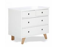 Commode 4 tiroirs en pin massif pour enfant
