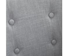 Lot de 2 : Chaise capitonnée avec accoudoirs gris clair