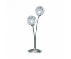 Lampe à poser 2 lumières en métal H51,5cm