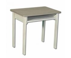 Table en acacia blanche et grise pour enfant