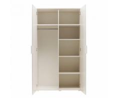 Armoire cerisier blanchi 2 portes battantes
