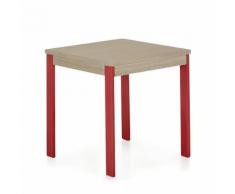 Petit bureau / table carrée pour enfant (pieds rouges)