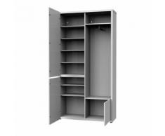 Armoire penderie / Meuble à chaussures blanc (16 paires)