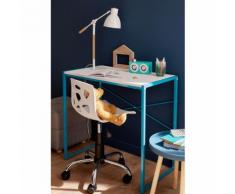 Bureau enfant blanc et bleu turquoise