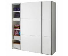 Armoire blanche 2 portes coulissantes