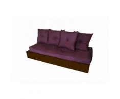 Banquette cube 200 cm + futon + coussins
