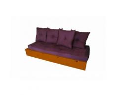 Banquette cube 200 cm + futon + coussins