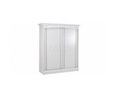 Armoire blanche 2 portes coulissantes L180