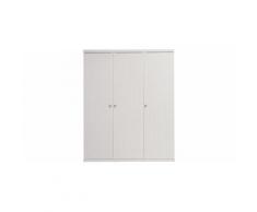 Armoire enfant laqué blanc 3 portes ROBIN