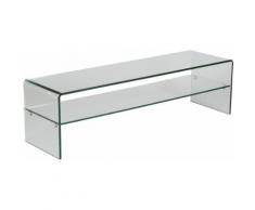 Banc TV design en verre trempé courbé 1 rayon L80