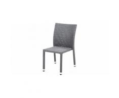 Chaise de jardin Wicker tressé gris
