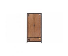 Armoire enfant pin massif 2 portes 1 tiroir ALEX