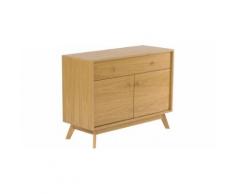 Buffet scandinave chêne naturel 2 portes 1 tiroir