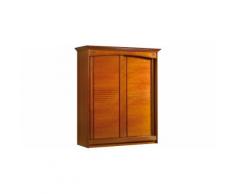 Armoire merisier 2 portes coulissantes L180
