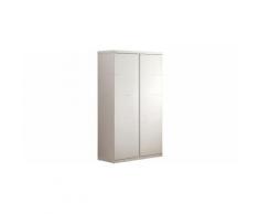 Armoire enfant laqué blanc 2 portes LARA