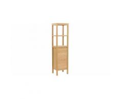 Colonne salle de bain chêne naturel 1 porte 1 étagère