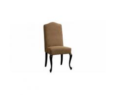 Chaise hêtre massif tapissée châtaigne pieds chippendale
