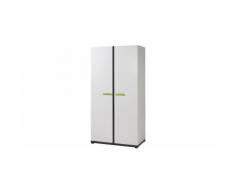 Armoire enfant laqué blanc 2 portes NIXON