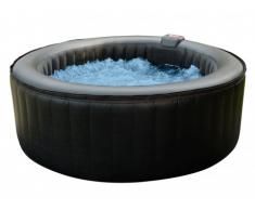 Spa gonflable 6 personnes B-HAPPY - D208*H65 cm - 130 buses d'air - Noir