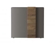 Buffet haut - 2 portes - Anthracite et naturel - CAYNO