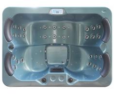 SPA 4 personnes THEMISE II - Bleu canard - 46 jets - l210 x L152 x H78 cm