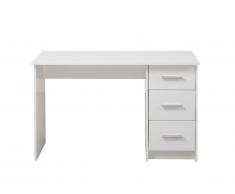 Bureau LEONDINE - 3 tiroirs - Blanc
