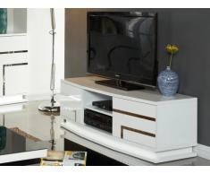 Meuble TV LUMINESCENCE - MDF laqué blanc et LEDs