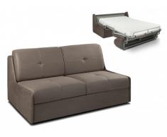 Canapé 3 places convertible express en tissu ALYTUS - Taupe