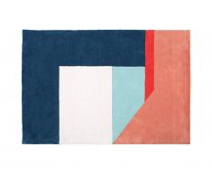 Tapis géométrique en laine tufté main BAKAR - 160 x 230 cm - Multicolore