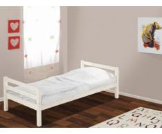 Lit FINN - 90x190cm - Pin massif - Blanchi