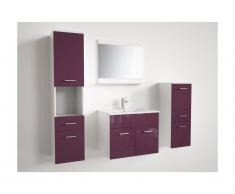 Ensemble CLAUDIO - meuble de salle de bain - laqué violet
