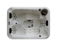 SPA 3 places blanc perlé FIDJI V - 65 jets - L200 x P160 x H80 cm - Système BALBOA