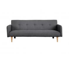 Canapé 3 places convertible en lin MAURICE - Gris anthracite