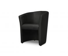 Fauteuil cabriolet en simili RANIN - Noir