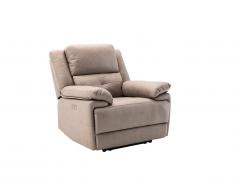 Fauteuil relax électrique en tissu taupe DOLENE