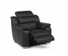 Fauteuil relax électrique cuir ARENA II - Noir