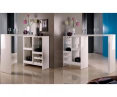 Meuble de bar extensible FIZZ II - MDF laqué - Coloris blanc