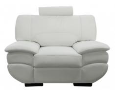Fauteuil cuir CALIFORNIA II - Blanc