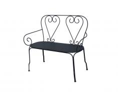 Banc de jardin en fer forgé GUERMANTES - anthracite