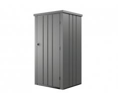 Armoire de rangement de jardin en acier galvanisé gris LAUP - 0,7 m² - L95 x P85 x H180 cm
