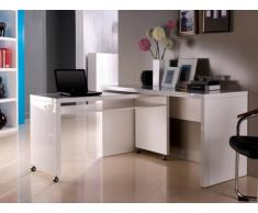 Bureau amovible STEPHEN - MDF laqué blanc