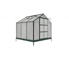 Serre de Jardin en polycarbonate de 5,9 m² avec embase - Vert - ANISSA