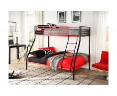 Lits superposés ELEVATIO III - 90 & 140x190cm - Noir et rouge
