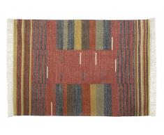 Tapis kilim tissé main en laine ARYA - 200x290cm - Multicolore