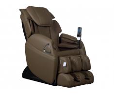 Fauteuil massant LETO en simili - Système zéro gravité - Taupe
