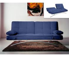 Canapé clic-clac en microfibre ATLANTA II - Bleu