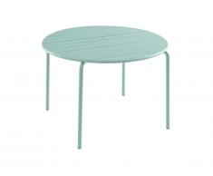 Table ronde de jardin MIRMANDE en métal - D.110cm - Vert Amande