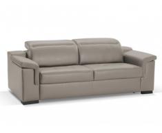 Canapé 3 places convertible express cuir supérieur HIPPIAS - Gris