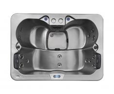 Spa 4 places gris argenté avec bâche YANUCA - 16 jets - L210 x P152 x H76 - système Balboa